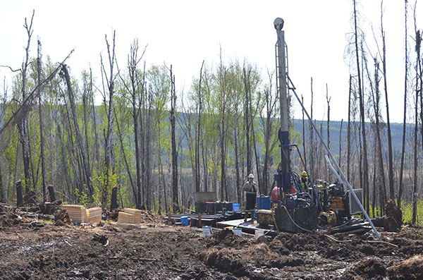 Drilling at Waterpump Creek May 2022